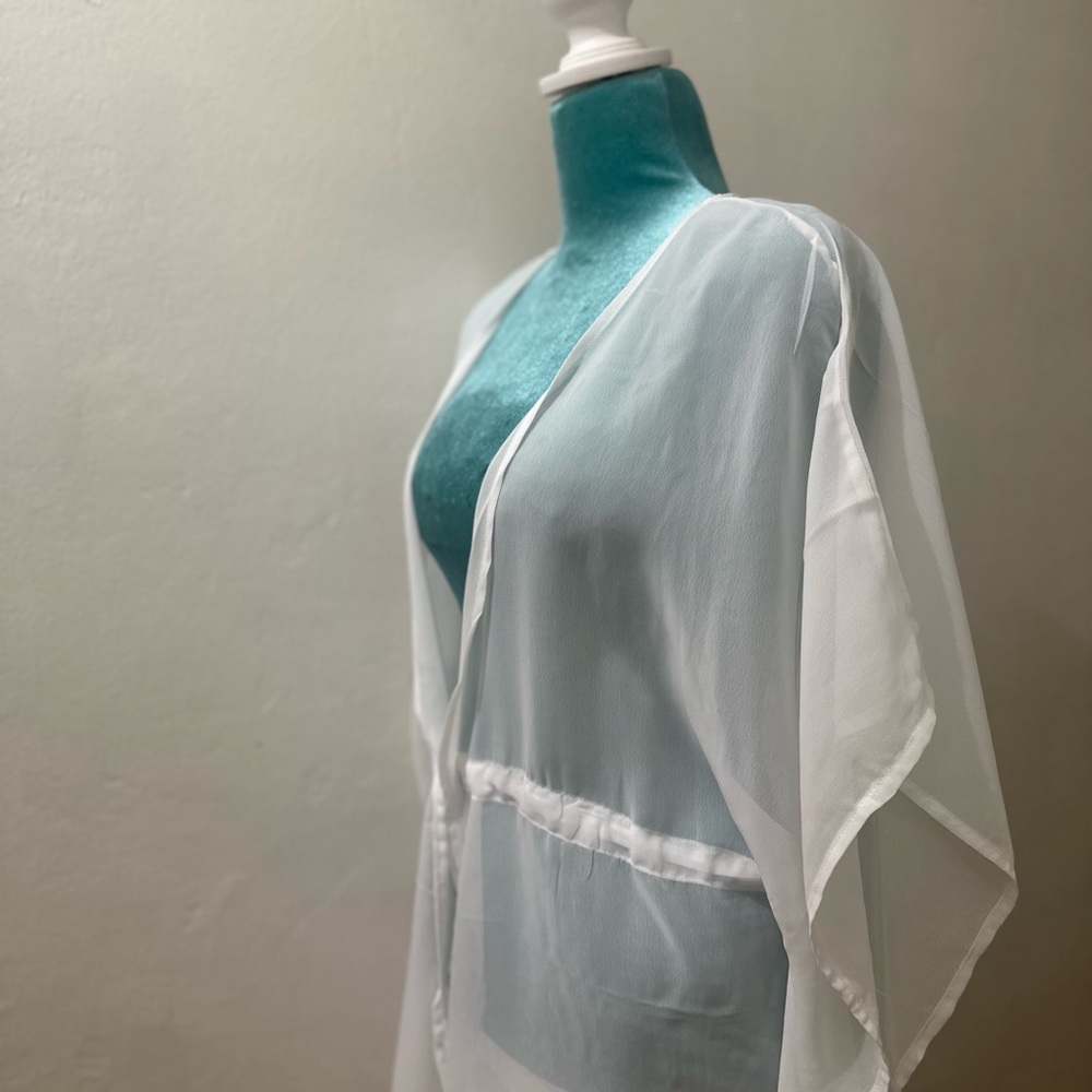 Sheer White Kimono Cardigan